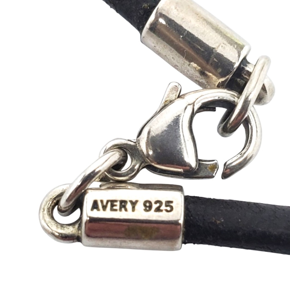 James Avery Sterling Silver Cross Pendant On Leather Cord #21443 - Picture 3 of 7